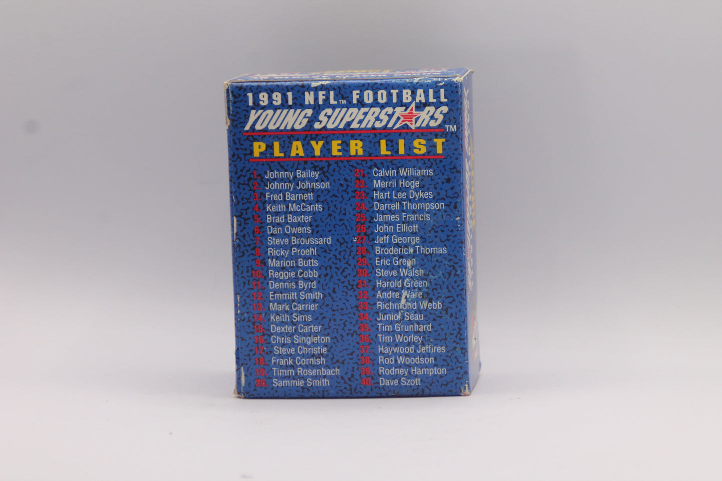 1991 Score NFL Young Superstars 40 Glossy Card Complete Set Box