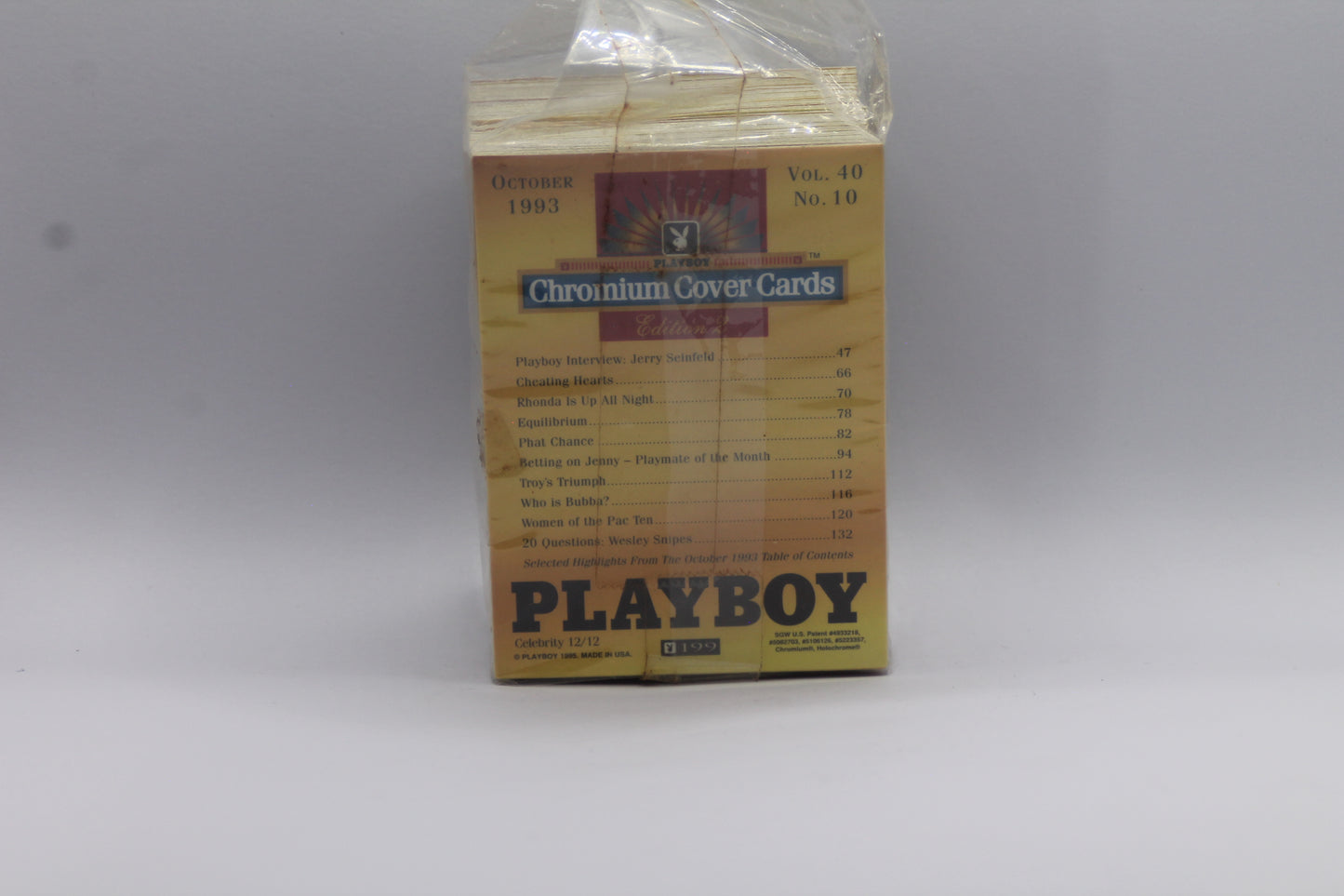 1995 PLAYBOY 40 YEARS ANNIVERSARY COVER GIRLS CHROMIUM CARD SERIES 2 SET