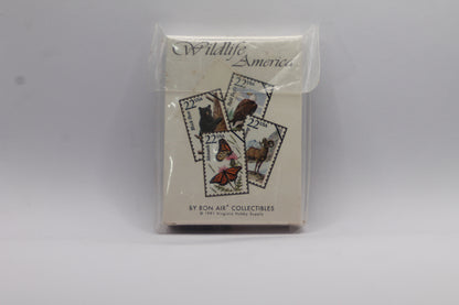 WILDLIFE OF NORTH AMERICA , 50 CARDS AS DEPICTED ON POSTAGE STAMPS FULL SET