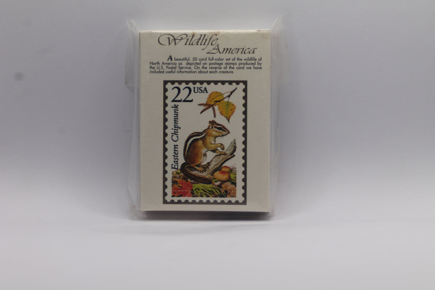 WILDLIFE OF NORTH AMERICA , 50 CARDS AS DEPICTED ON POSTAGE STAMPS FULL SET