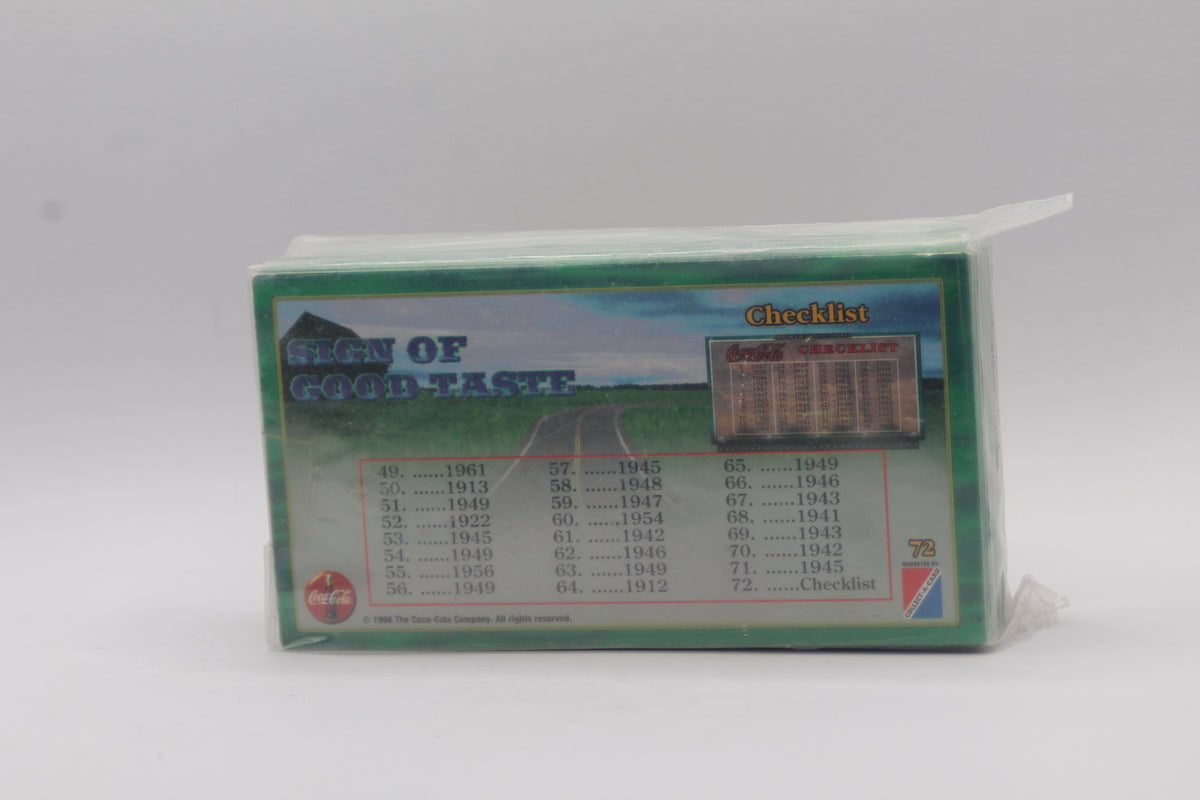 COCA-COLA • SIGN OF GOOD TASTE • COMPLETE SET (1996) · 72 TRADING CARDS
